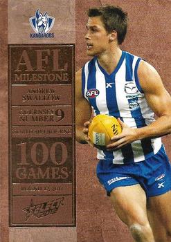 2012 Select AFL Champions - Milestone Game Foils #MG43 Andrew Swallow Front